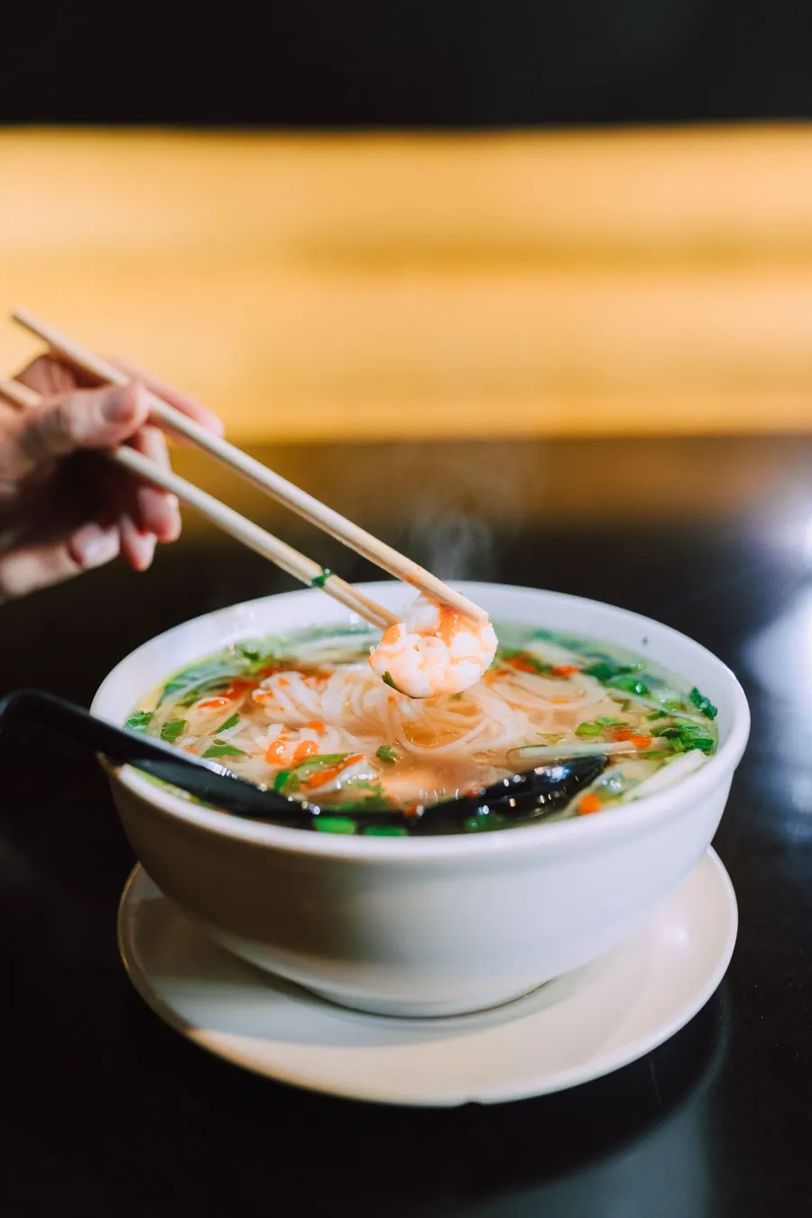 Bun Bo Hue spicy lemongrass beef noodle soup